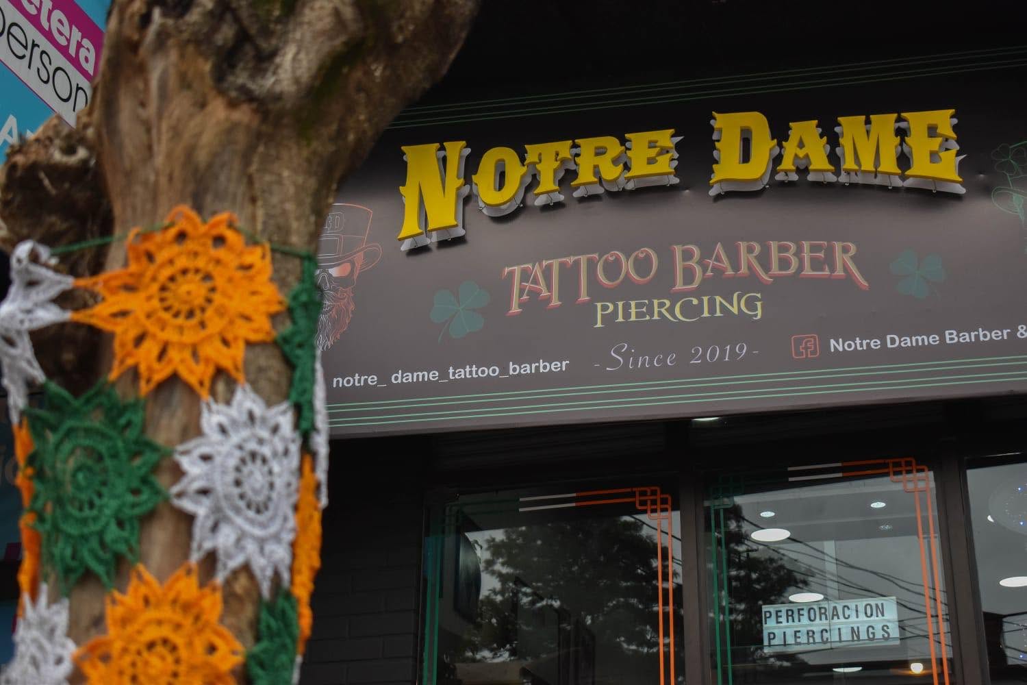 Landing page para Notre Dame Barber & Tattoo — Encarnacion